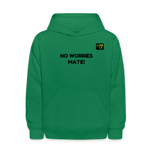 Load image into Gallery viewer, LIVE IT Kids Aussie NO WORRIES MATE original Hoodie - kelly green