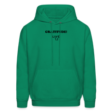 Load image into Gallery viewer, LIVE IT Men's GRATITUDE original Men's Hoodie - kelly green