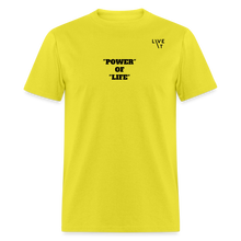 Load image into Gallery viewer, LIVE IT Unisex POWER OF LIFE original Classic T-Shirt - yellow