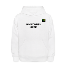 Load image into Gallery viewer, LIVE IT Kids Aussie NO WORRIES MATE original Hoodie - white