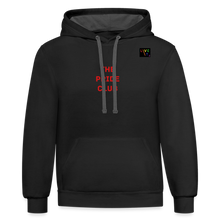 Load image into Gallery viewer, LIVE IT Pride Unisex "PRIDE CLUB" original Contrast Hoodie - black/asphalt