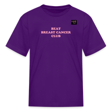 Load image into Gallery viewer, LIVE IT Kids Breast Cancer BEAT CLUB original Youth T-Shirt - purple