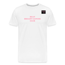 Load image into Gallery viewer, LIVE IT Breast Cancer Men’s BEAT CLUB original Men's Organic T-Shirt - white