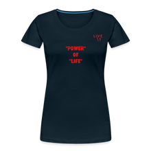 Load image into Gallery viewer, LIVE IT Women’s POWER OF LIFE original Women's Organic T-Shirt - deep navy