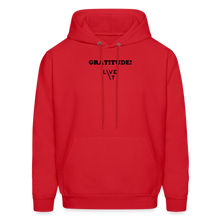 Load image into Gallery viewer, LIVE IT Men's GRATITUDE original Men's Hoodie - red