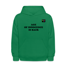 Load image into Gallery viewer, LIVE IT Kids AGE OF INNOCENCE IS BACK original Hoodie - kelly green
