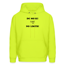 Load image into Gallery viewer, LIVE IT Men's DO MORE NO LIMITS original Men's Hoodie - safety green