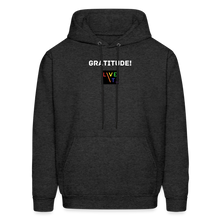 Load image into Gallery viewer, LIVE IT Pride Unisex GRATITUDE original Hoodie - charcoal grey