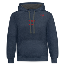 Load image into Gallery viewer, LIVE IT Men's "MENS CLUB" original Contrast Hoodie - indigo heather/asphalt