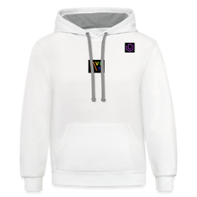Load image into Gallery viewer, LIVE IT Pride Unisex original Contrast Hoodie - white/gray