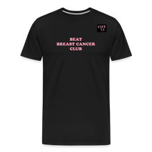 Load image into Gallery viewer, LIVE IT Breast Cancer Men’s BEAT CLUB original Men's Organic T-Shirt - black