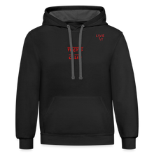 Load image into Gallery viewer, LIVE IT Men's "MENS CLUB" original Contrast Hoodie - black/asphalt