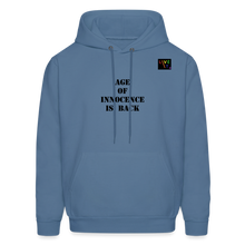 Load image into Gallery viewer, LIVE IT Pride Unisex AGE OF INNOCENCE IS BACK original Hoodie - denim blue