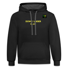 Load image into Gallery viewer, LIVE IT Aussie Unisex DOWN UNDER CLUB original Contrast Hoodie - black/asphalt