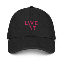 Load image into Gallery viewer, LIVE IT Breast Cancer AWARENESS and SURVIVOR original Denim Cap