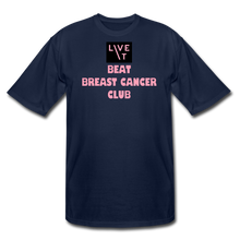 Load image into Gallery viewer, LIVE IT Men's Tall Breast Cancer BEAT CLUB original Men's Tall T-Shirt - navy