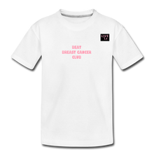 Load image into Gallery viewer, LIVE IT Kids Breast Cancer BEAT CLUB original Organic T-Shirt - white