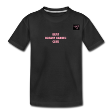 Load image into Gallery viewer, LIVE IT Kids Breast Cancer BEAT CLUB original Organic T-Shirt - black