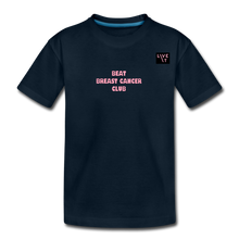 Load image into Gallery viewer, LIVE IT Kids Breast Cancer BEAT CLUB original Organic T-Shirt - deep navy