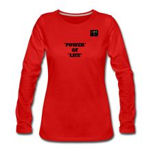 Load image into Gallery viewer, LIVE IT Pride Women's POWER OF LIFE original Women's Slim Fit Long Sleeve T-Shirt - red
