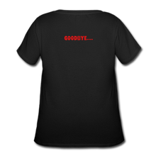 Load image into Gallery viewer, LIVE IT Curvy Plus Size HELLO GOODBYE original Women's Curvy T-Shirt - black