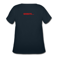 Load image into Gallery viewer, LIVE IT Curvy Plus Size HELLO GOODBYE original Women's Curvy T-Shirt - navy