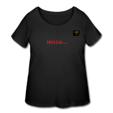 Load image into Gallery viewer, LIVE IT Pride Curvy Plus Size HELLO GOODBYE original Women's Curvy T-Shirt - black