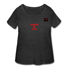 Load image into Gallery viewer, LIVE IT Curvy Plus Size POWER OF LIFE original Women’s Curvy T-Shirt - deep heather