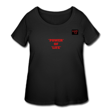 Load image into Gallery viewer, LIVE IT Curvy Plus Size POWER OF LIFE original Women’s Curvy T-Shirt - black