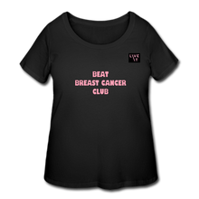 Load image into Gallery viewer, LIVE IT Curvy Plus Size Breast Cancer BEAT CLUB original Women's Curvy T-Shirt - black