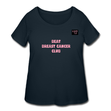 Load image into Gallery viewer, LIVE IT Curvy Plus Size Breast Cancer BEAT CLUB original Women's Curvy T-Shirt - navy