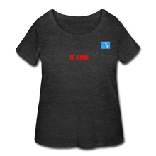 Load image into Gallery viewer, LIVE IT Curvy Plus Size Italia TI AMO original Women's Curvy T-Shirt - deep heather