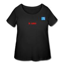 Load image into Gallery viewer, LIVE IT Curvy Plus Size Italia TI AMO original Women's Curvy T-Shirt - black