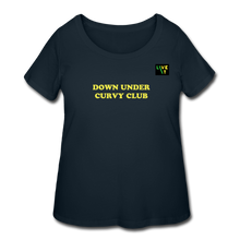 Load image into Gallery viewer, LIVE IT Curvy Plus Size Aussie DOWN UNDER CURVY CLUB original Women's Curvy T-Shirt - navy