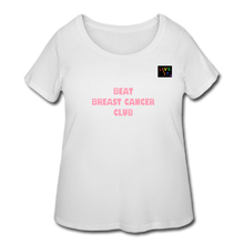 Load image into Gallery viewer, LIVE IT Pride Curvy Plus Size Breast Cancer BEAT CLUB original Women's Curvy T-Shirt - white