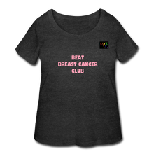 Load image into Gallery viewer, LIVE IT Pride Curvy Plus Size Breast Cancer BEAT CLUB original Women's Curvy T-Shirt - deep heather