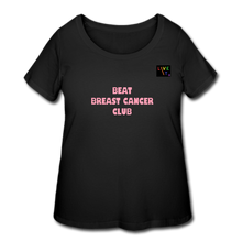 Load image into Gallery viewer, LIVE IT Pride Curvy Plus Size Breast Cancer BEAT CLUB original Women's Curvy T-Shirt - black