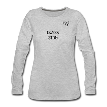 Load image into Gallery viewer, LIVE IT Women's "LADIES CLUB" original Women's Slim Fit Long Sleeve T-Shirt - heather gray