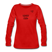 Load image into Gallery viewer, LIVE IT Women's "LADIES CLUB" original Women's Slim Fit Long Sleeve T-Shirt - red