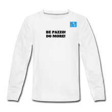 Load image into Gallery viewer, LIVE IT Kids Italia BE PAZZO DO MORE original Long Sleeve T-Shirt - white