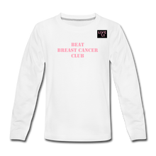 Load image into Gallery viewer, LIVE IT Kids Breast Cancer BEAT CLUB original Long Sleeve T-Shirt - white