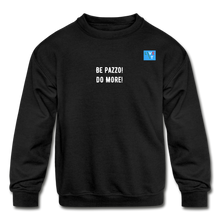 Load image into Gallery viewer, LIVE IT Kids Italia BE PAZZO DO MORE original Crewneck Sweatshirt - black