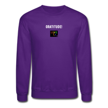 Load image into Gallery viewer, LIVE IT Pride Unisex GRATITUDE original Crewneck Sweatshirt - purple
