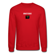 Load image into Gallery viewer, LIVE IT Pride Unisex GRATITUDE original Crewneck Sweatshirt - red