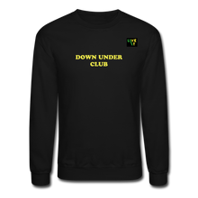 Load image into Gallery viewer, LIVE IT Aussie Unisex DOWN UNDER CLUB original Crewneck Sweatshirt - black