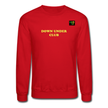 Load image into Gallery viewer, LIVE IT Aussie Unisex DOWN UNDER CLUB original Crewneck Sweatshirt - red