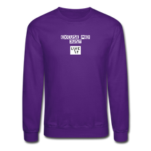 Load image into Gallery viewer, LIVE IT Unisex EXCUSE ME JUST LIVE IT original Crewneck Sweatshirt - purple