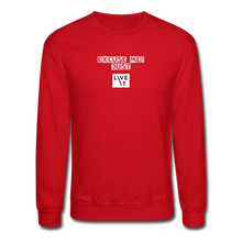 Load image into Gallery viewer, LIVE IT Unisex EXCUSE ME JUST LIVE IT original Crewneck Sweatshirt - red