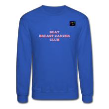 Load image into Gallery viewer, LIVE IT Pride Breast Cancer Unisex BEAT CLUB original Crewneck Sweatshirt - royal blue