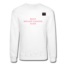 Load image into Gallery viewer, LIVE IT Breast Cancer Unisex BEAT CLUB original Crewneck Sweatshirt - white